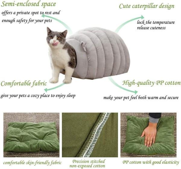 Green Black Cat Cave Bed Cat Furniture Cat Bed Australia Cozy Cat Bed Durable Cat Bed