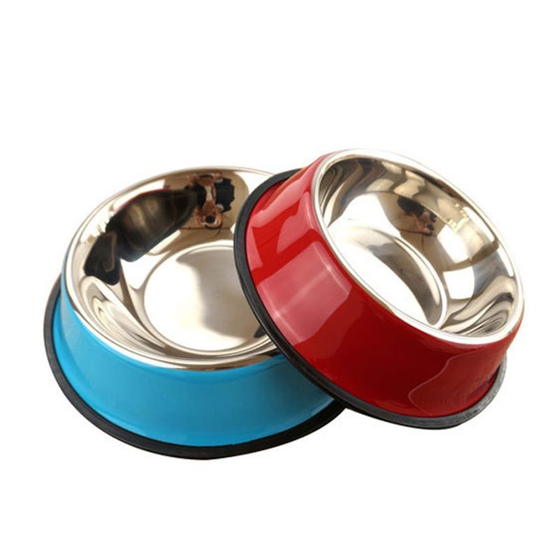 stainless steel pet bowls, non-slip dog bowls, large dog food bowls, cat bowls, pet food bowl, dog bowl large capacity, cat feeding bowl, durable pet bowls, anti-skid pet dishes, pet feeding products Australia - Pink - Size 34CM
