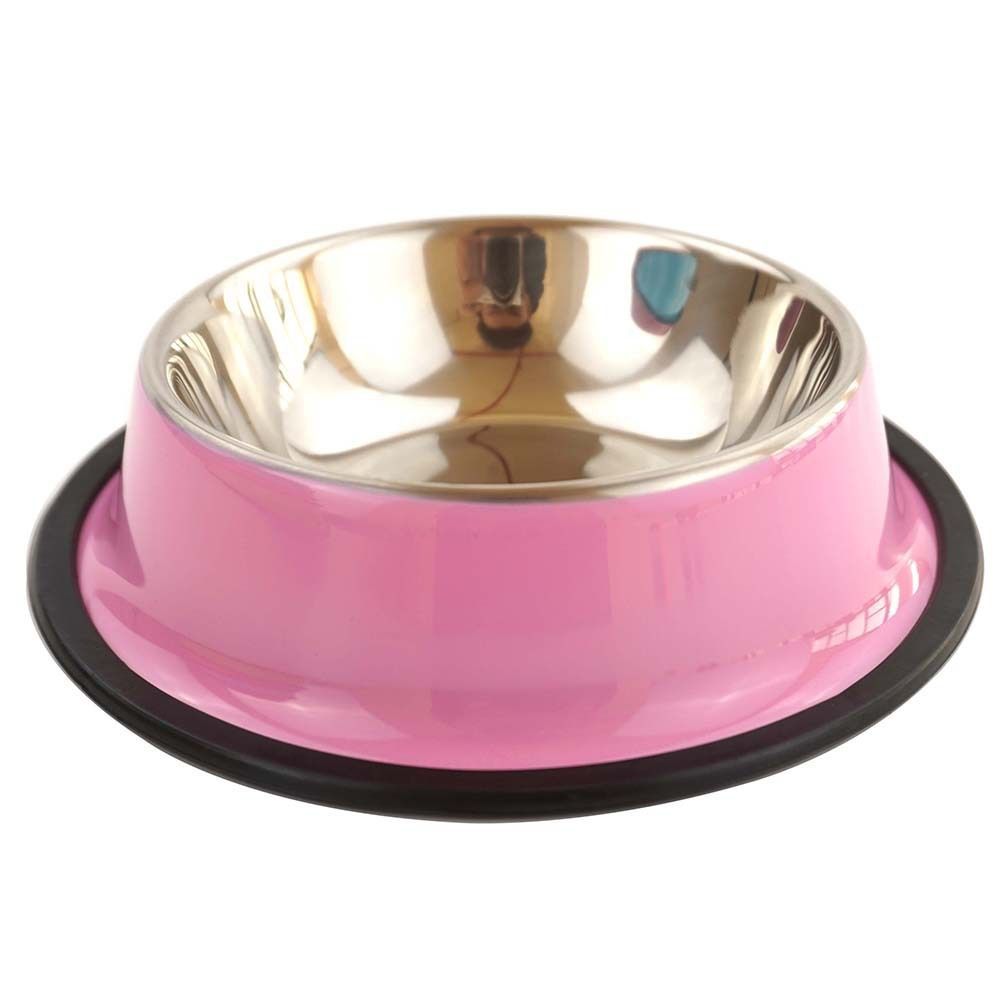 stainless steel pet bowls, non-slip dog bowls, large dog food bowls, cat bowls, pet food bowl, dog bowl large capacity, cat feeding bowl, durable pet bowls, anti-skid pet dishes, pet feeding products Australia - Red - Size 18CM