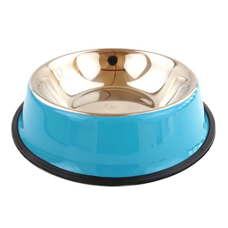 stainless steel pet bowls, non-slip dog bowls, large dog food bowls, cat bowls, pet food bowl, dog bowl large capacity, cat feeding bowl, durable pet bowls, anti-skid pet dishes, pet feeding products Australia - Yellow - Size 26CM