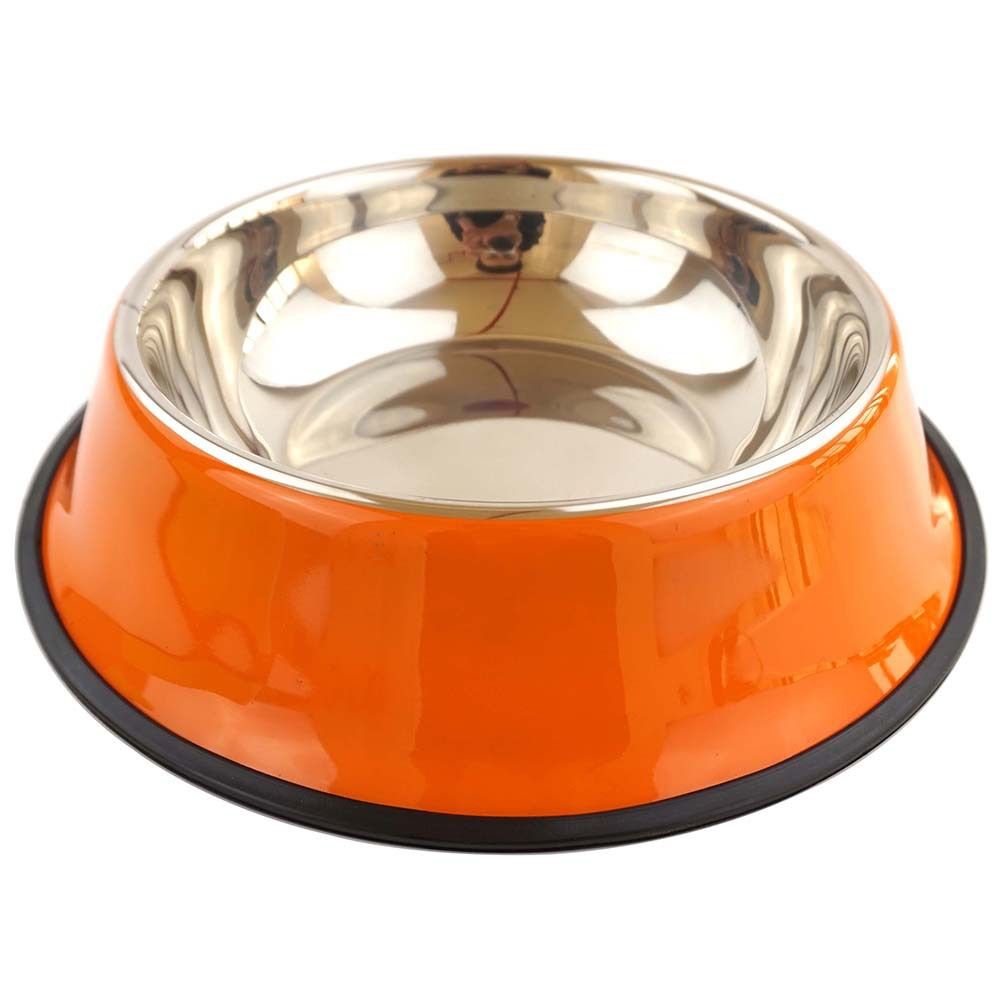 stainless steel pet bowls, non-slip dog bowls, large dog food bowls, cat bowls, pet food bowl, dog bowl large capacity, cat feeding bowl, durable pet bowls, anti-skid pet dishes, pet feeding products Australia - Yellow - Size 26CM