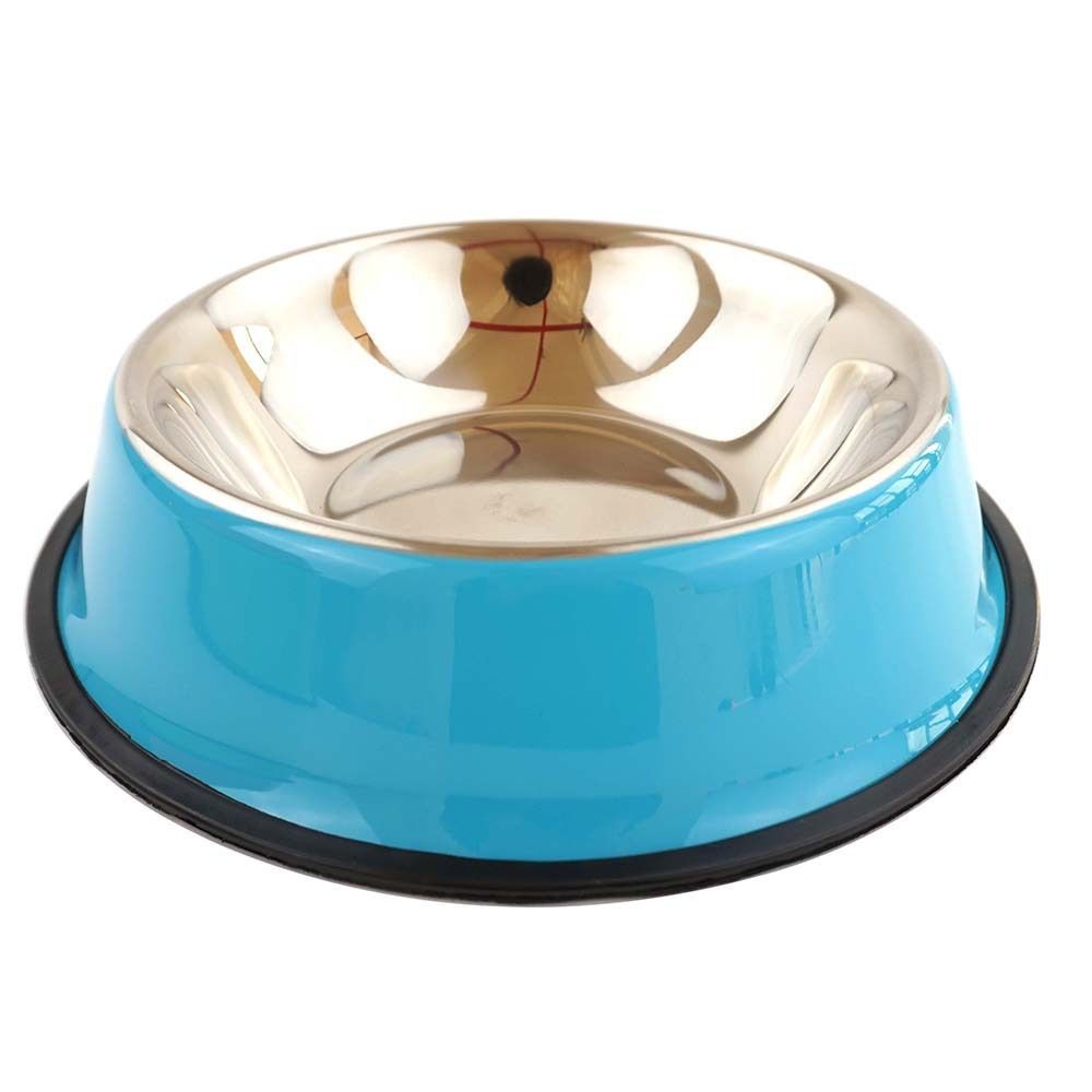 stainless steel pet bowls, non-slip dog bowls, large dog food bowls, cat bowls, pet food bowl, dog bowl large capacity, cat feeding bowl, durable pet bowls, anti-skid pet dishes, pet feeding products Australia - Yellow - Size 26CM