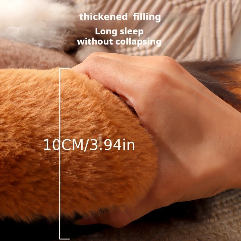 dog bed, bear shaped dog bed, thickened dog bed, enlarged dog bed, all season dog bed, comfortable dog bed, Australia, soft plush dog bed, machine washable dog bed - Light coffee color - Size XL-15kg