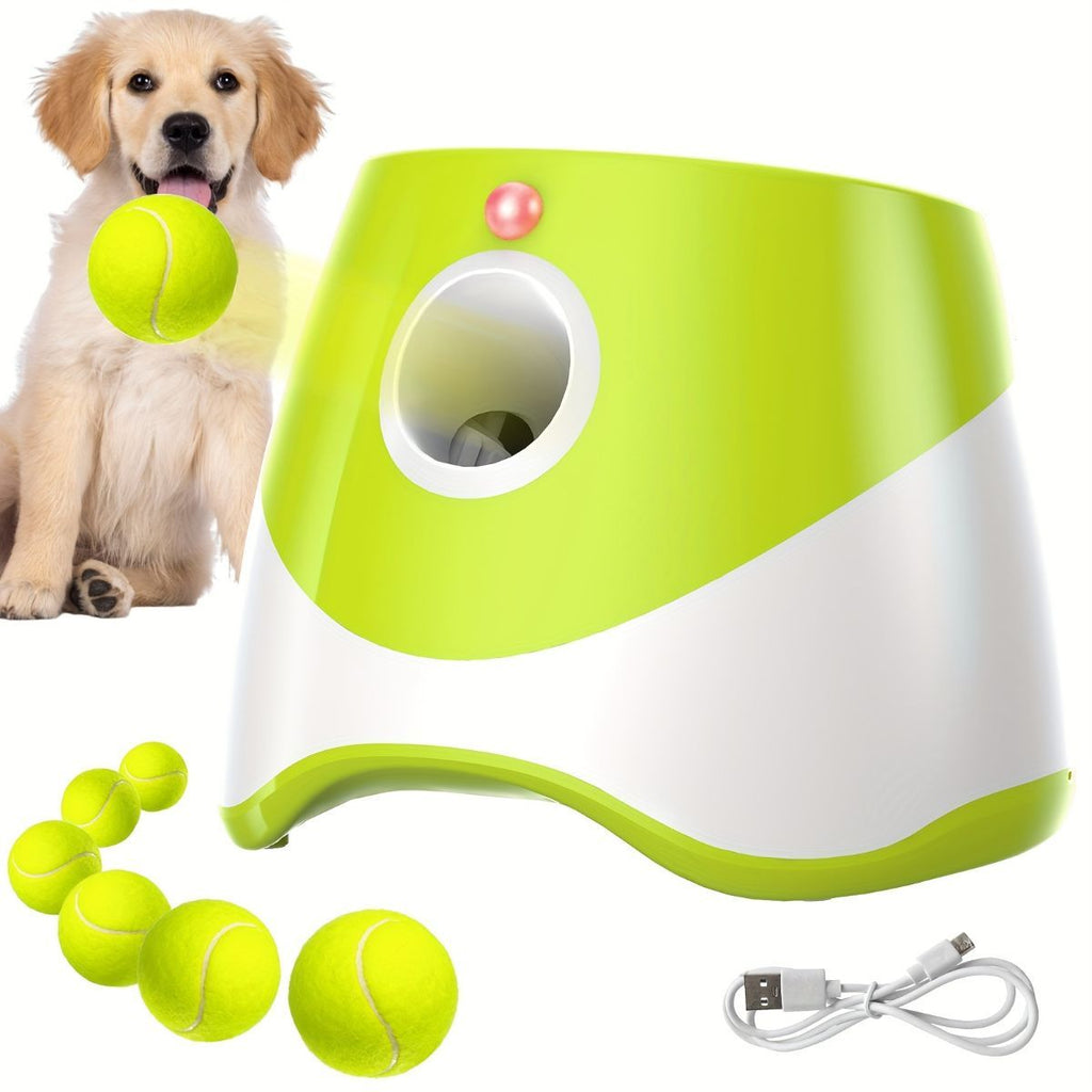 automatic dog ball launcher, dog ball thrower, rechargeable dog ball thrower, interactive dog toy, dog tennis ball launcher, fetch toy for dogs, indoor dog toy, outdoor dog toy, high energy dog toy, Australian dog toy - Blue - Size L