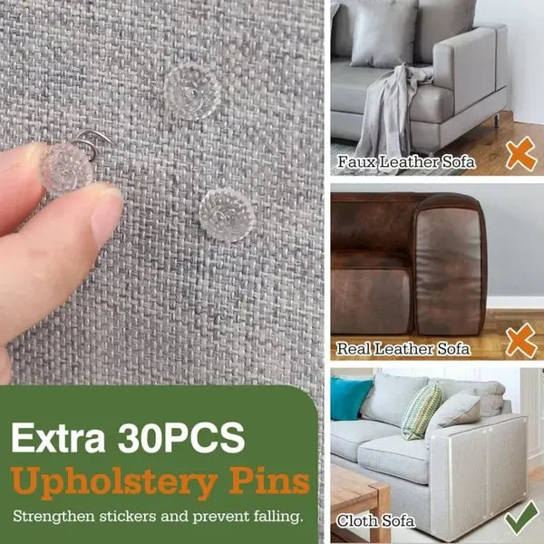 3 Pack Self-Adhesive Cat Scratch Guards, Clear PVC Furniture Protectors for Sofas, Tables and Upholstery, White, 30 x 300 cm
