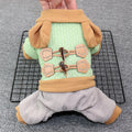 Pet Dog Clothes Odd Pet Four Legged Casual Corner Button Four Leg Green XS
