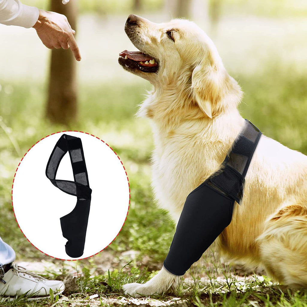 Dog Leg Brace Support Knee Pad Black XL