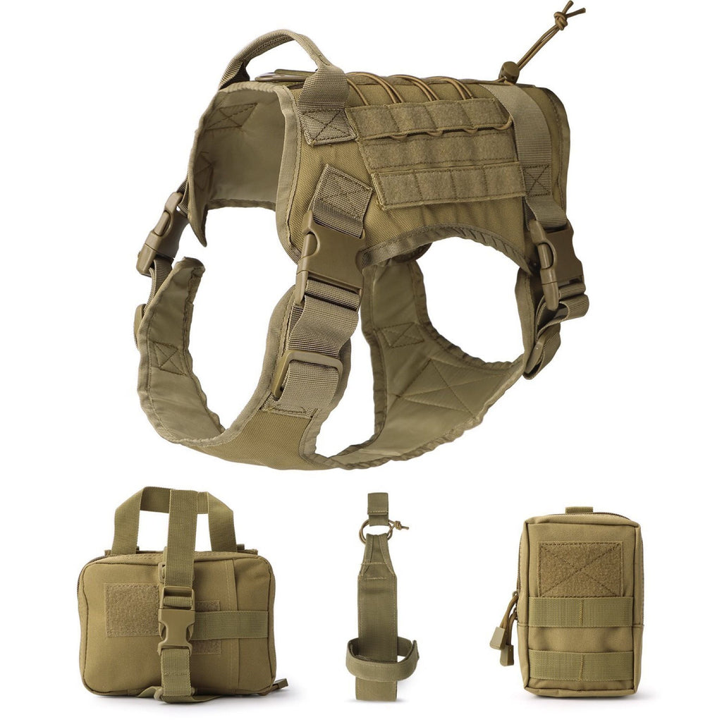 FW Tactical Dog Vest 1000D Nylon Large Khaki XL