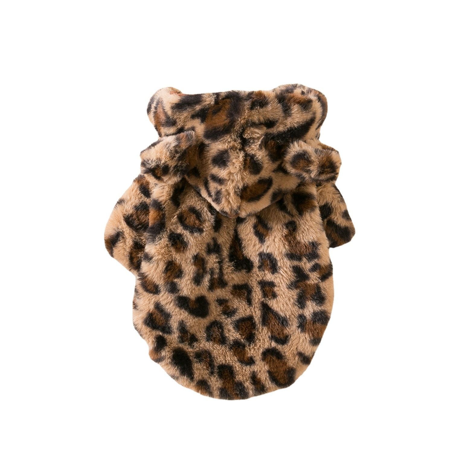 Odd Pet Leopard Print Thickened Dog Cat Coat Leopard Brown XXL