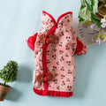 Dog Clothes Tang Suit Odd Pet Two-legged Winter Warm Chrysanthemum small Tang suit