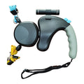 BENWIS Dog Retractable Leash Double Headed LED Black