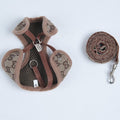 Happy Dog Harness Vest Adjustable Leash Set Polyester Khakis XS:0.06kg