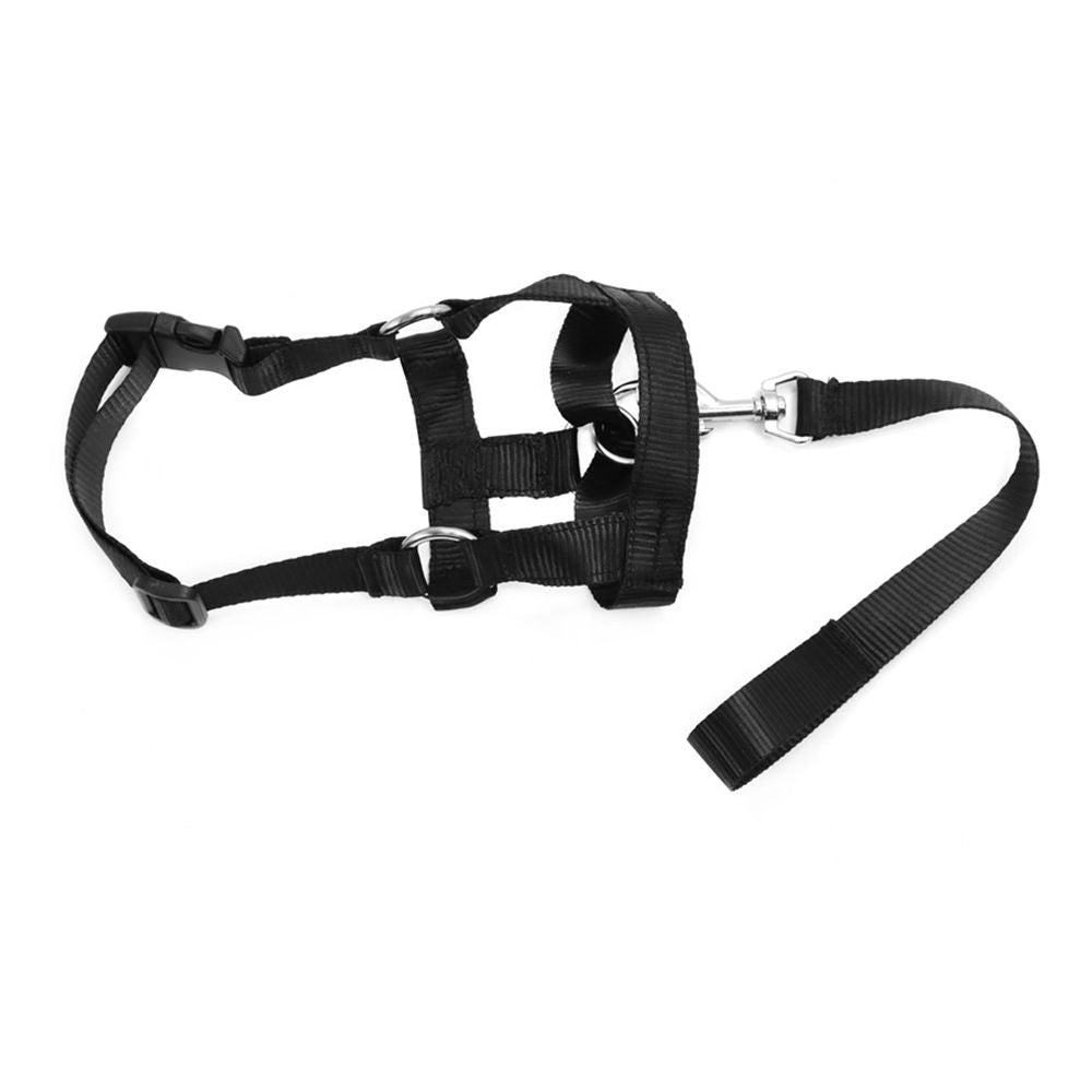 EXMOOR Nylon Dog Muzzle Adjustable Anti Bite. Black-ordinary S