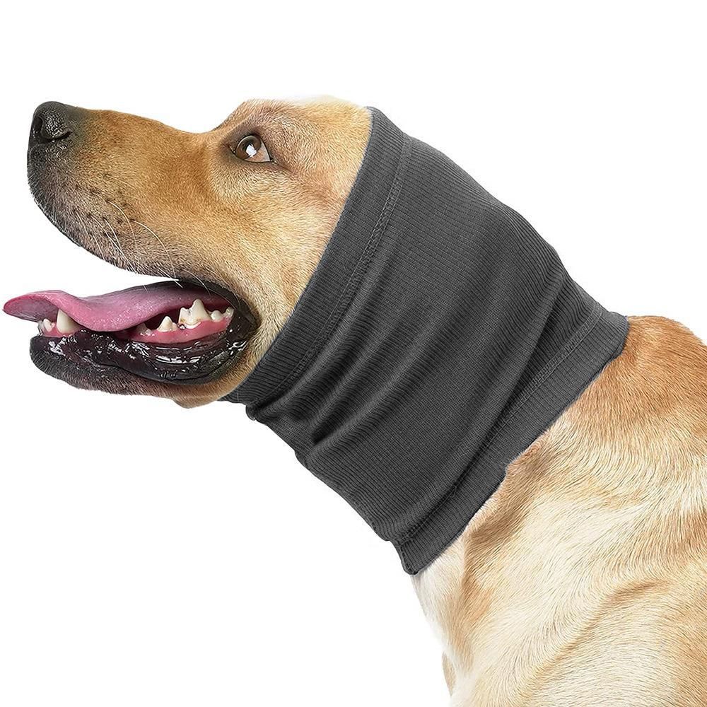 Pet Dog Ear Muffs Anti Noise Soft Winter Warm Grey Code L