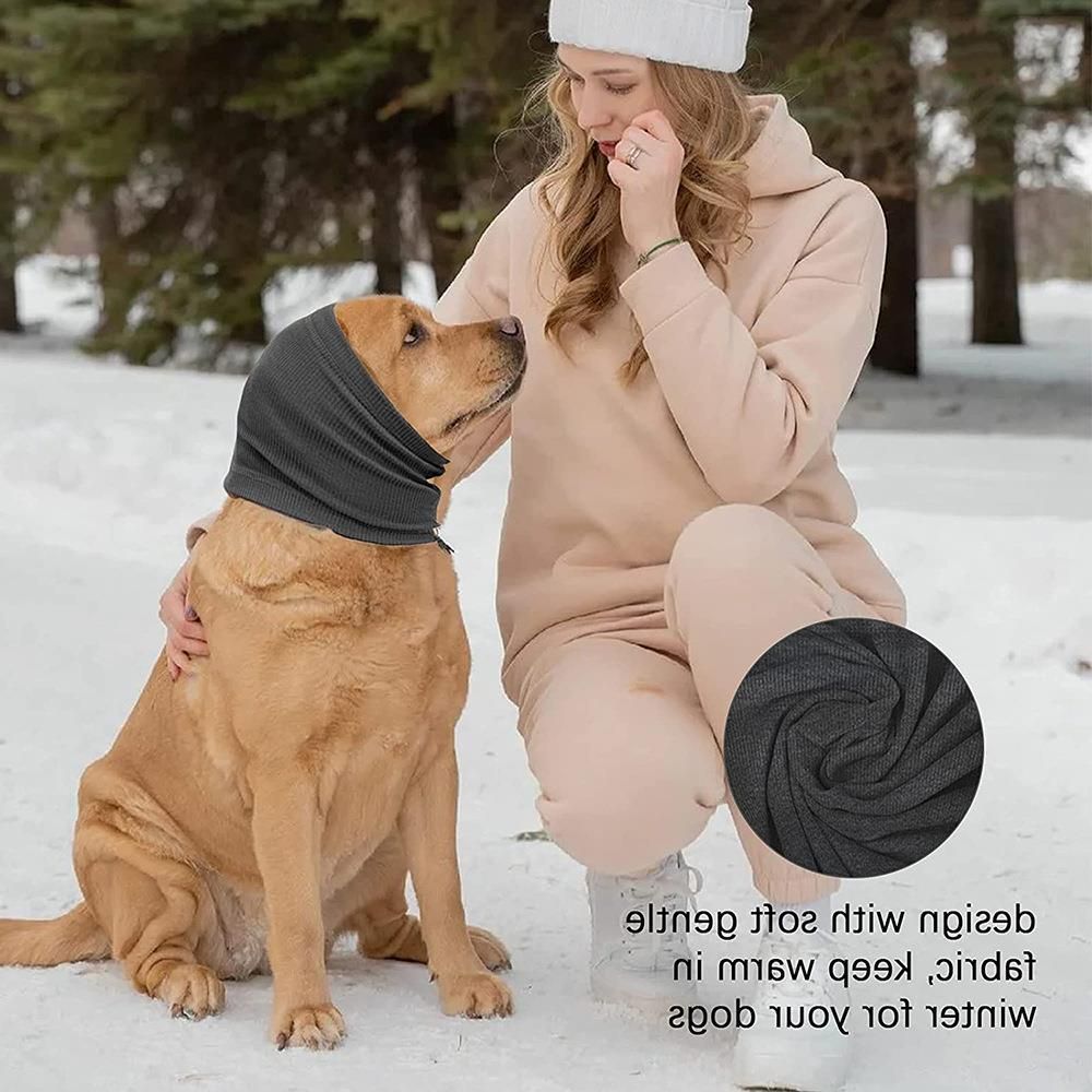 Pet Dog Ear Muffs Anti Noise Soft Winter Warm Grey Code L