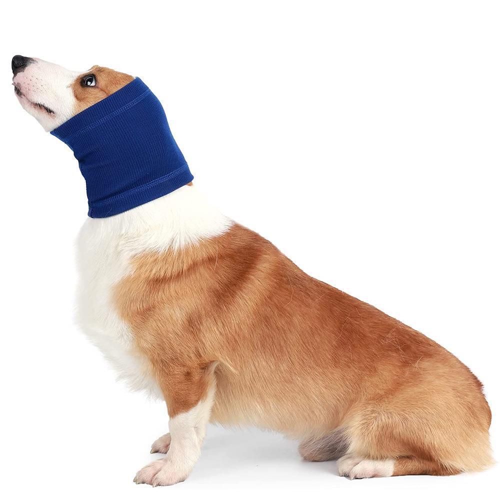 Pet Dog Ear Muffs Anti Noise Soft Winter Warm Grey Code L