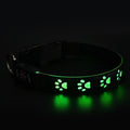 SY LED Rechargeable Nylon Dog Collar Green S（30-40cm）