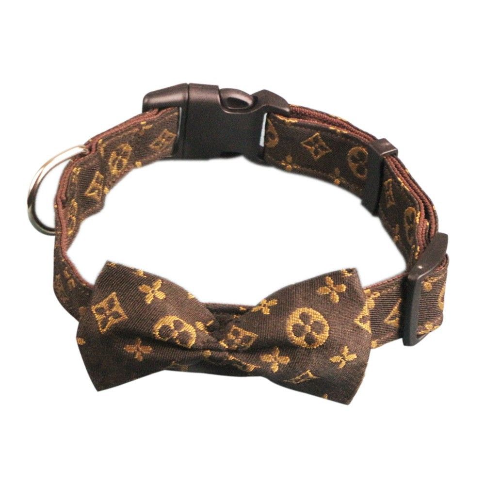 Hapi Dog Collar with Bow and Leash for Small Dogs Presbyopia collar + bow L (neck circumference 36~52cm)