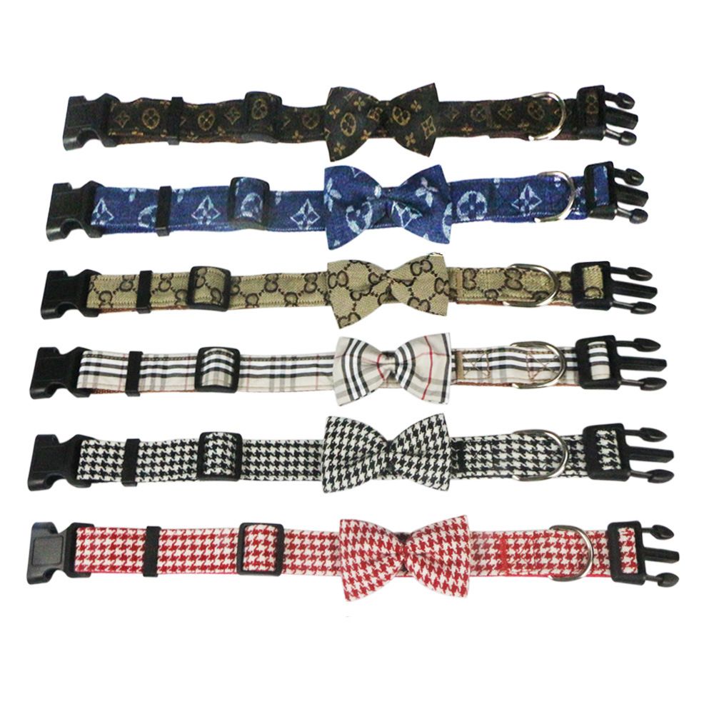 Hapi Dog Collar with Bow and Leash for Small Dogs Presbyopia collar + bow L (neck circumference 36~52cm)