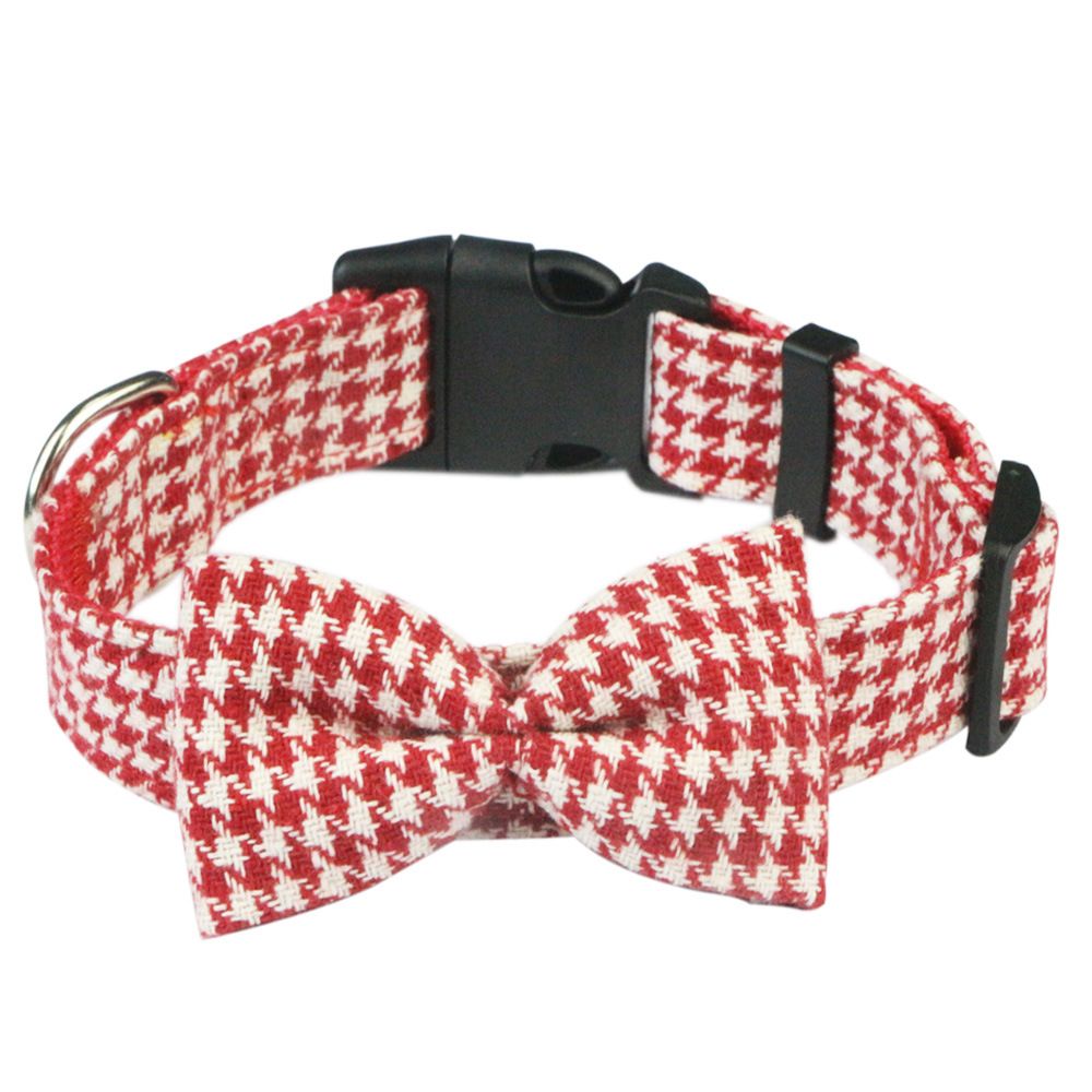 Hapi Dog Collar with Bow and Leash for Small Dogs Cowboy collar + bow L (neck circumference 36~52cm)