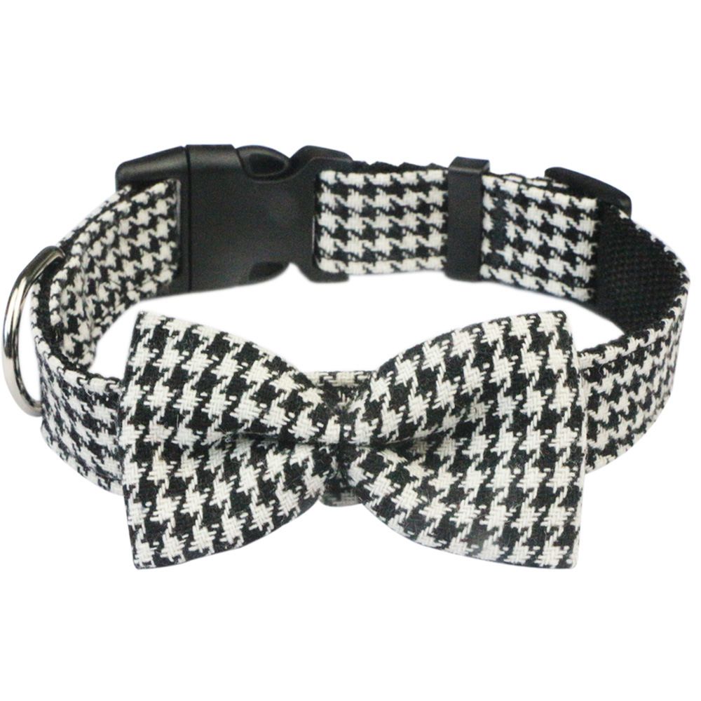 Hapi Dog Collar with Bow and Leash for Small Dogs Cowboy collar + bow L (neck circumference 36~52cm)