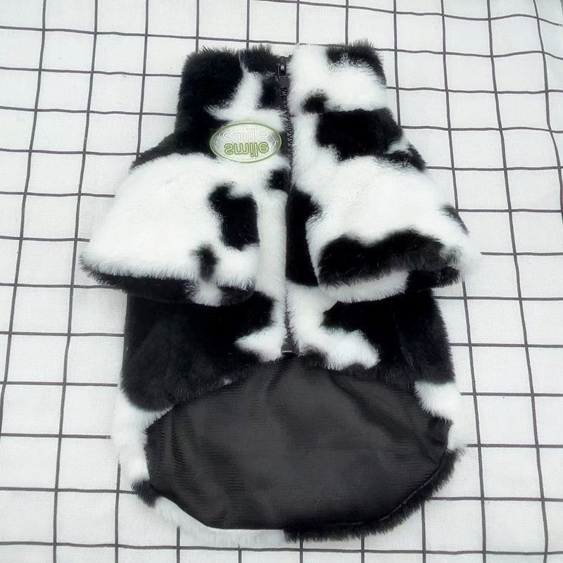 Pet Dog Warm Polyester Coat Small Breed Winter Brown love fur XS