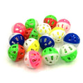 Cat Toy Plastic Bell Ball 2 Color multicolor random