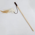Wooden Cat Teaser Stick Water Drop Pet Feather Mouse Wooden feather chick As shown in the figure