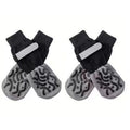 Dog Socks Anti Slip Geometric Black Luminous Cotton Anti-slip socks-geometric black-luminous belt [opp bag] Xl super large sole is about 8.6*20cm [recommended 20-30kg] [pack of four]