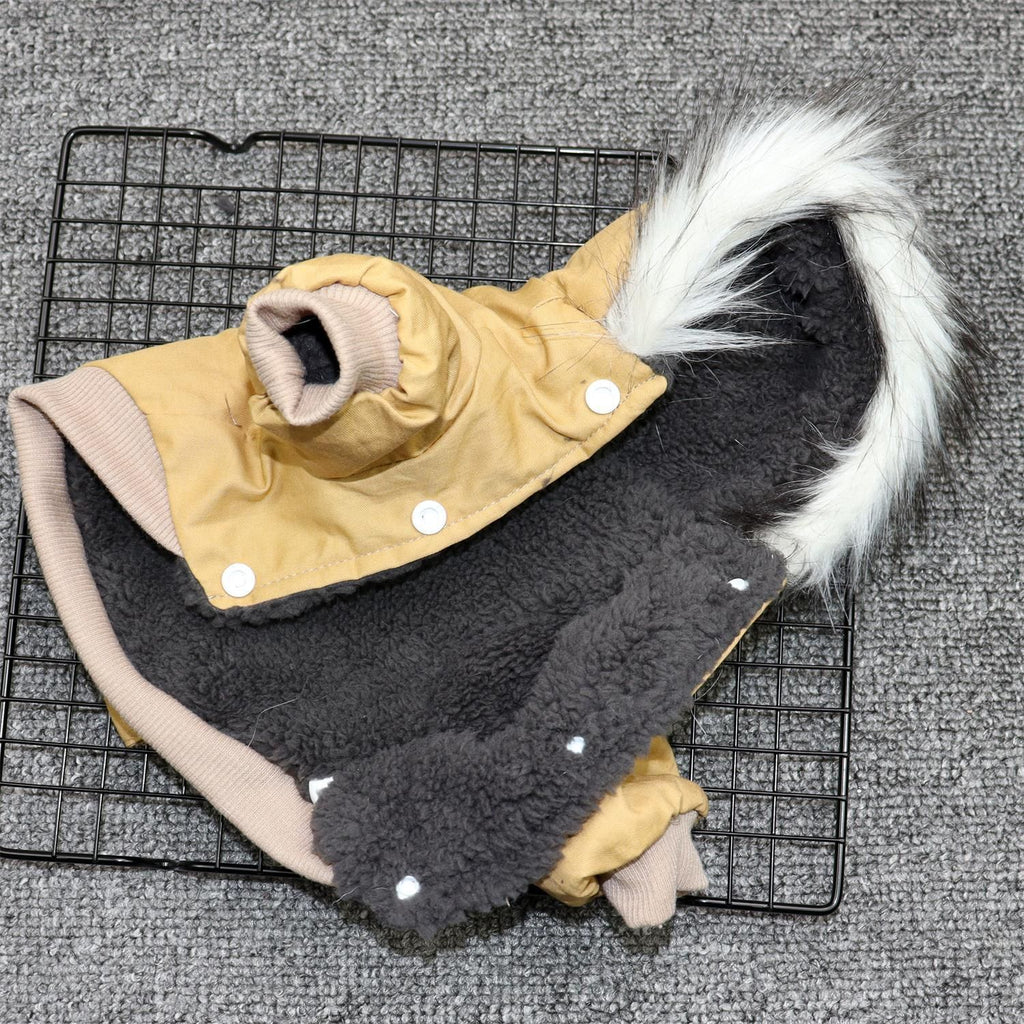 Odd Pet Thickened Cotton Dog Clothes Small Breed Winter Mountaineering clothes navy blue
