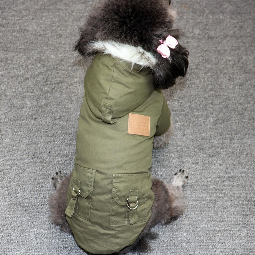 Odd Pet Thickened Cotton Dog Clothes Small Breed Winter Mountaineering clothes navy blue