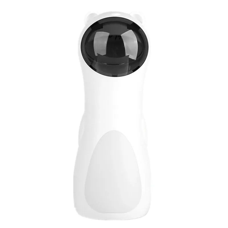 Automatic Laser Cat Toy with Interactive Rotating Light, Self-Play Fun for Indoor Cats, 5 Adjustable Movement Patterns, Dual Power Modes, Silent Motor, Ideal for Desk or Floor Use, Keeps Pets Entertained and Active (White)