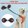 Heavy-Duty Suction Cup Anchor for Large Dogs – 360° Rotating Metal Ring, Dual 120mm Strong Suction Cups for Bathing, Grooming & Tug Toy Fixation on Smooth Surfaces, Reusable & Waterproof (Dual Suction-Cup)