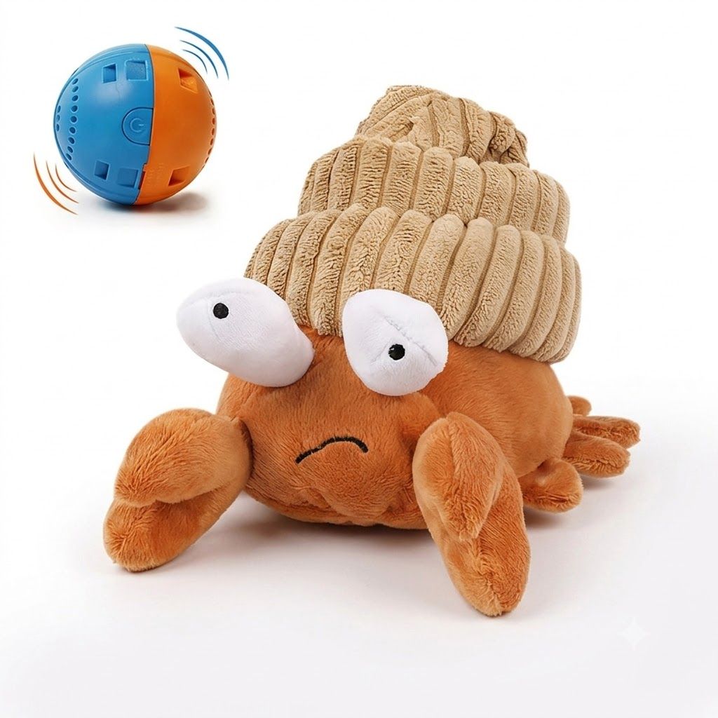 Interactive Rechargeable Electric Plush Dog Toys with Vibration and Sound – Self-Playing Wiggling Puppy Companion for Solo Entertainment and Interactive Play (Hedgehog)