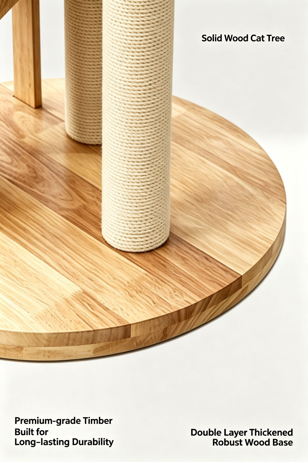 Classic Solid‑Wood Cat Tree