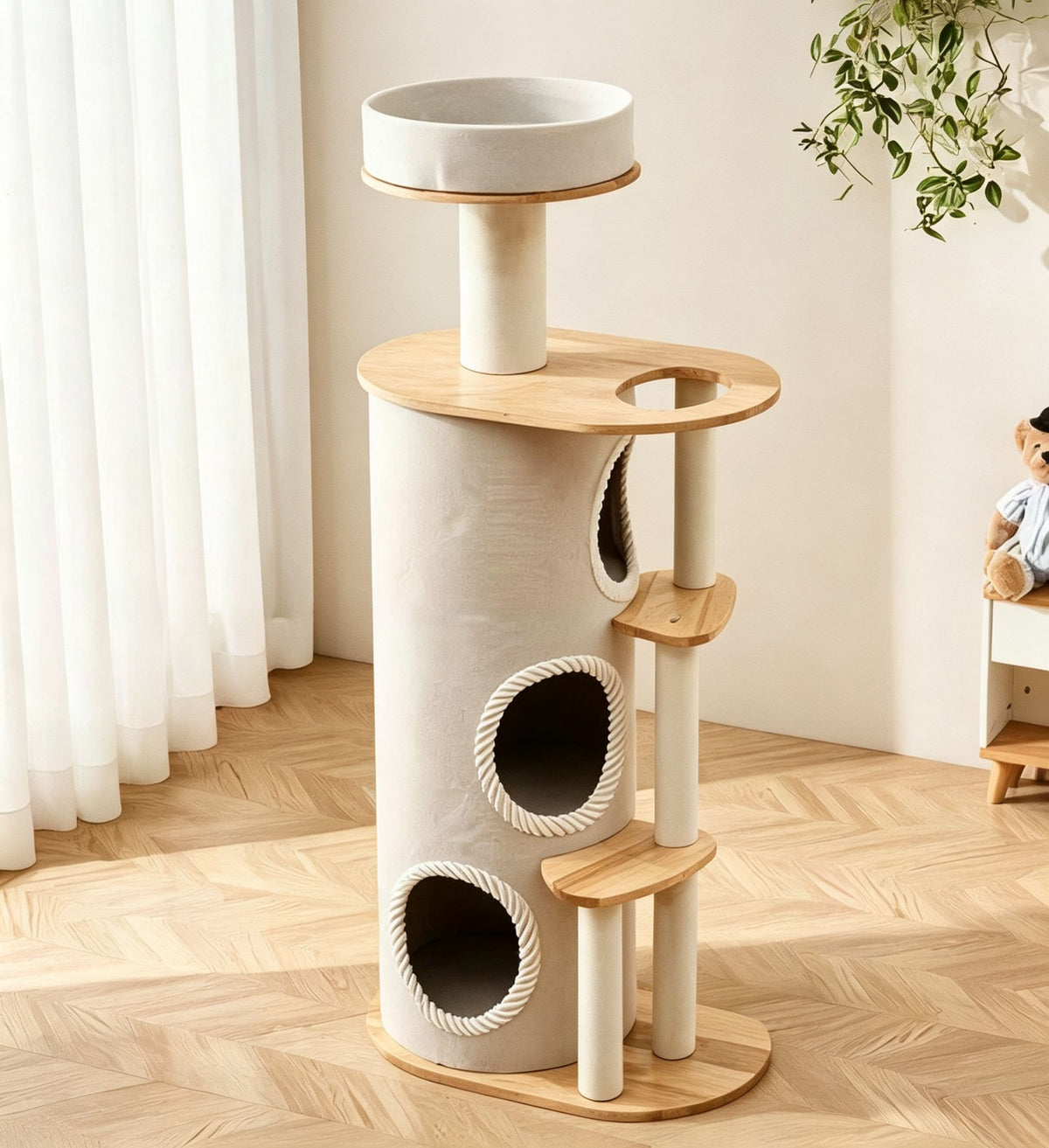 Extended Heavy-Duty Carpet Cat Tree