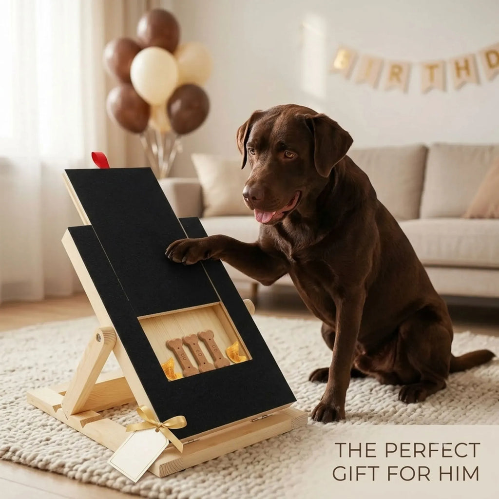 CARLA HOME Dog Nail Scratch Board with Snack Box, Height Adjustable Puppy Nail Pet