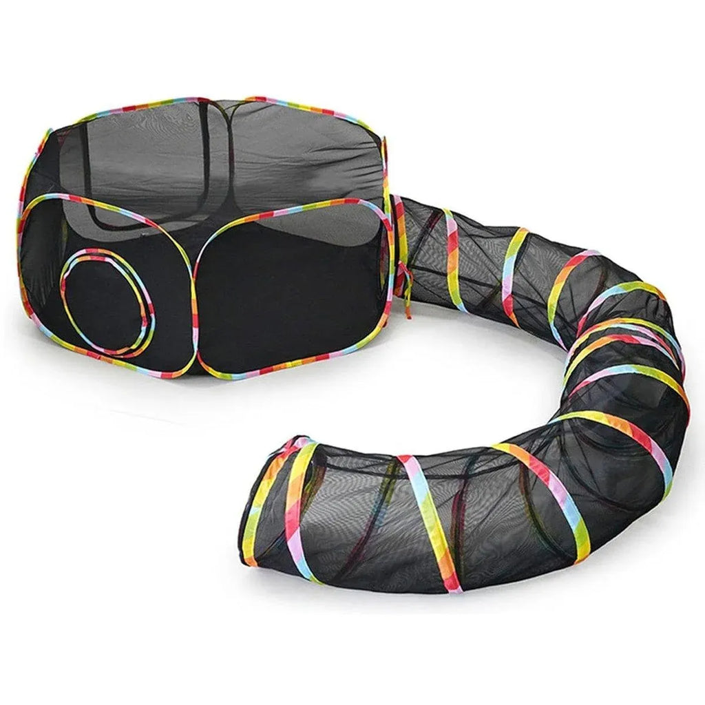 Collapsible Cat Tunnel Interactive Drill Bucket Fun Pet Toy for Cats Indoor Play