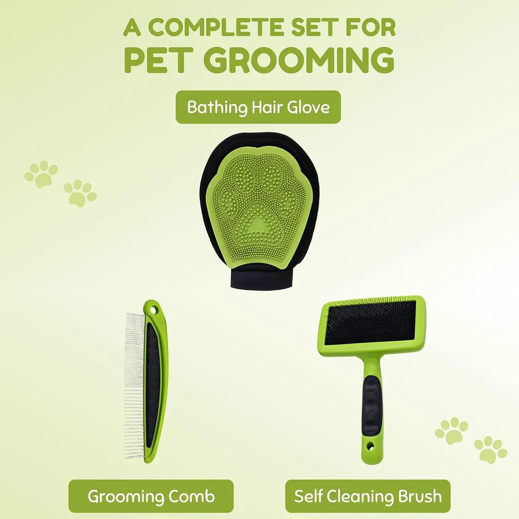 3PCS Pet Grooming Cleaning Kit Pet Hair Remover Tools for Home Pet Care Supplies