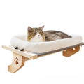 24.4 x 15" Cat Window Perch Hammock with Removable Washable Bolster Bed - Widely Adjustable Frame to Fit Various Window