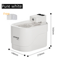Pure White Smart Motion Sensor Wireless Pet Water Fountain - 2L Cordless Quiet Automatic Water Dispenser with Quadruple Filtration for Cats and Dogs