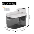 Transparent Black and White Smart Motion Sensor Wireless Pet Water Fountain - 2L Cordless Quiet Automatic Water Dispenser with Quadruple Filtration for Cats and Dogs