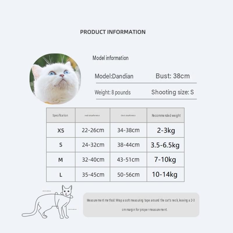 Blue L Size Adjustable Cat Harness and Leash Set - Escape Proof H-Shape Design, Breathable Polyester, Soft Padding, Outdoor Walking Safety