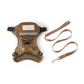 Dog Harness with Backpack and Leash Set - Size L Adjustable Breathable Mesh Pet Vest with Reflective Trim, Storage Pouch and Control Handle for Walking and Hiking